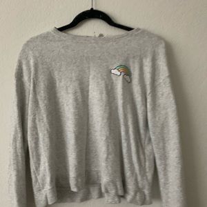 Grey patch sweater